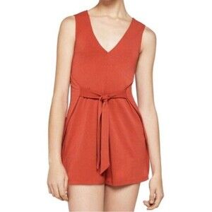 BCBGeneration Romper/Jumpsuit- Burnt Orange- Tie Waist- Size XSmall